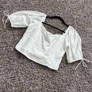 Abercrombie eyelet crop